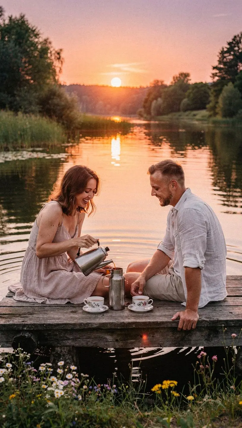 Rankos, laikancios šilto arbatos puodelį, simbolizuojantys švelnią kasdienę savipagalbą.